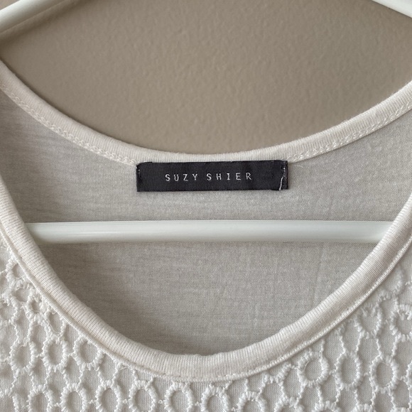 Suzy Shier Sleeveless Lace Overlay Top - Picture 3 of 6